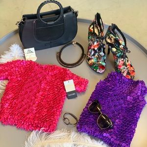 Bubble blouse & sandals